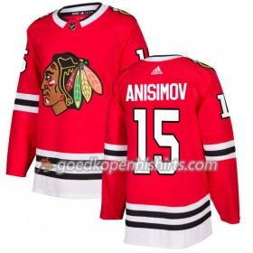 Chicago Blackhawks Artem Anisimov 15 Adidas 2017-2018 Rood Authentic Shirt - Mannen